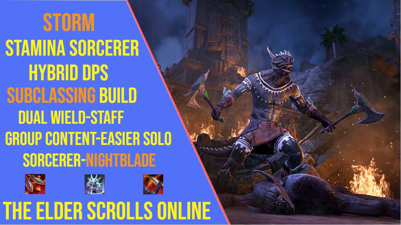 Powerful Stamina Sorcerer Hybrid DPS Build for ESO Update 47 - Subclassing Build