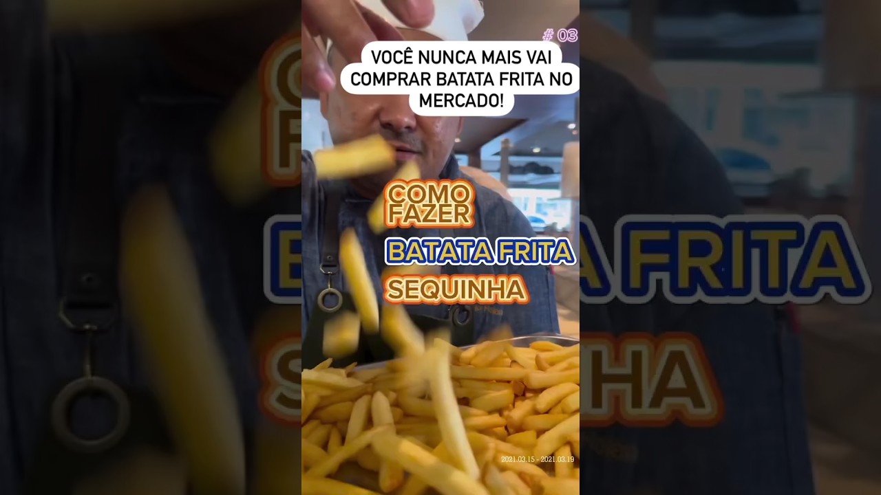 Como fazer batata frita melhor que as de mercado. * #batatafrita * #receitadefacil * #comidacaseira