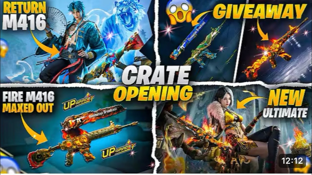 Fire M416 Create Opening +Maxed Out ! Ultimate Crate Opening! PUBGM 