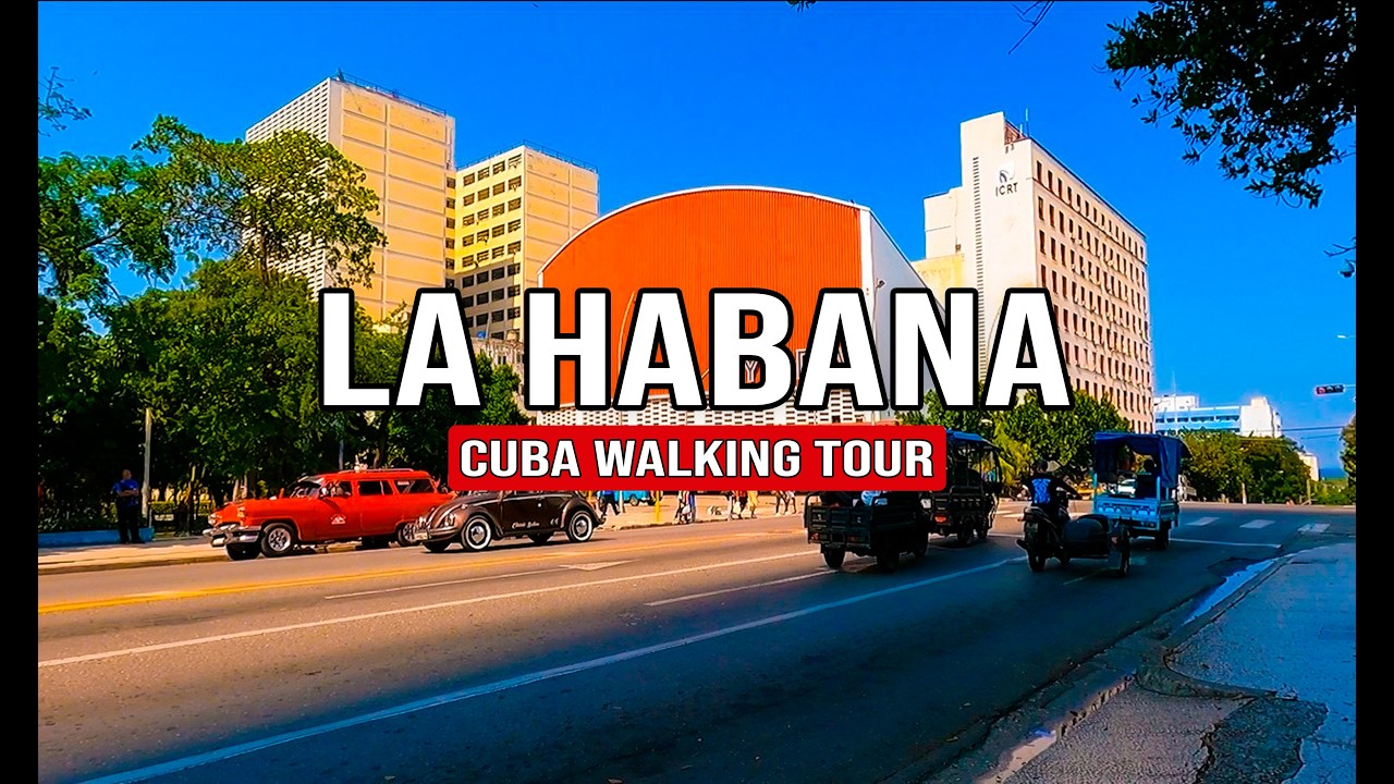 La Habana CUBA 🇨🇺 | Calle 23 desde Paseo hasta el Malecón | Cuba Walking Tour
