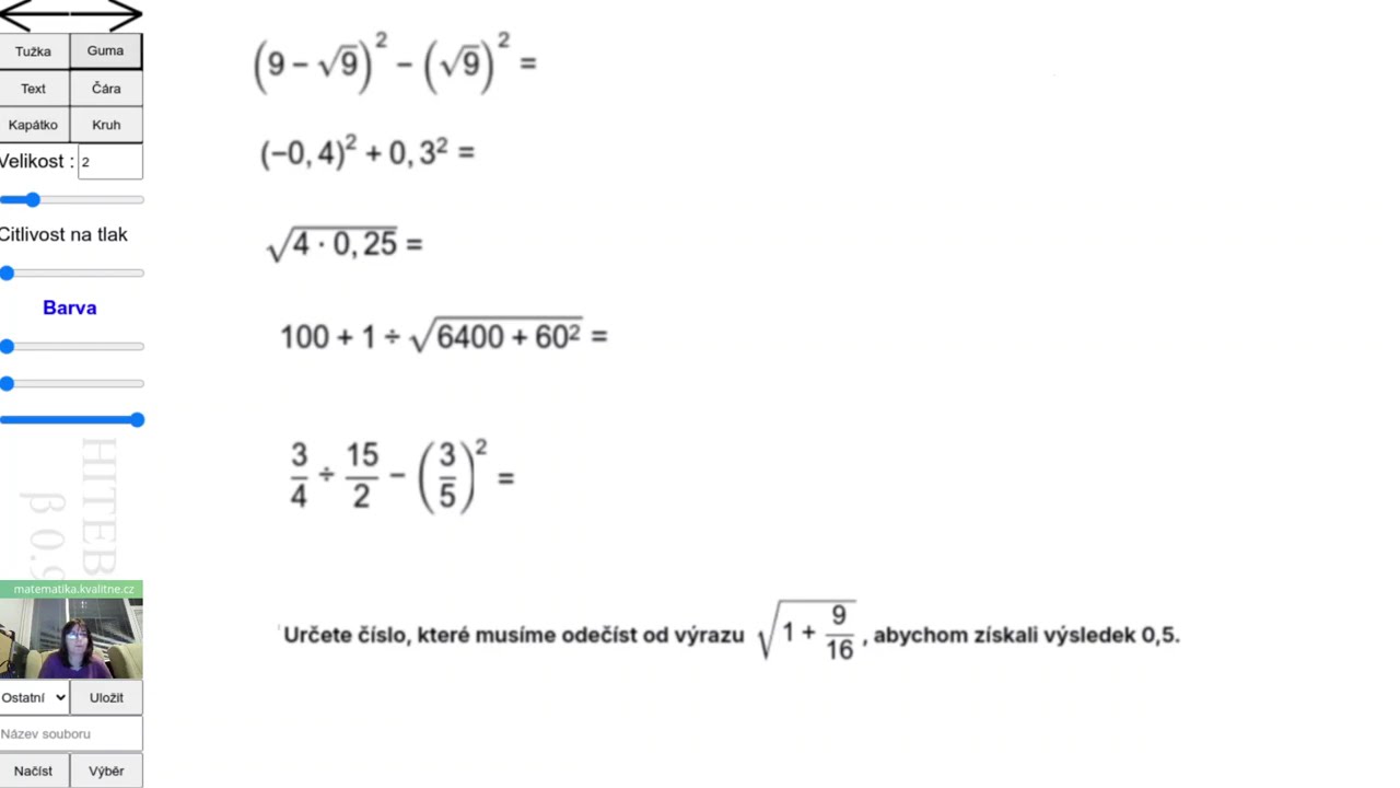 Matematika 9. třída - mocniny a odmocniny  z cermat testů
