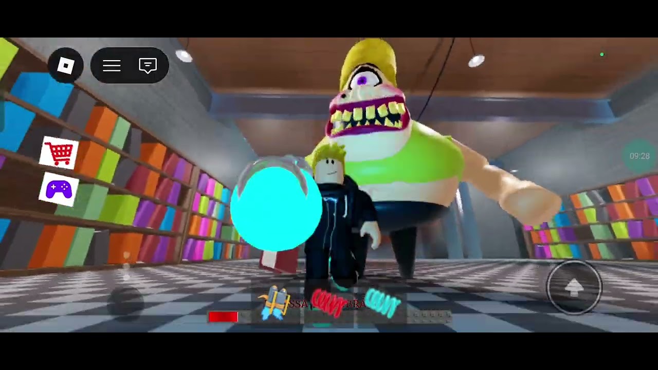 Playing roblox escaping the new Parkour