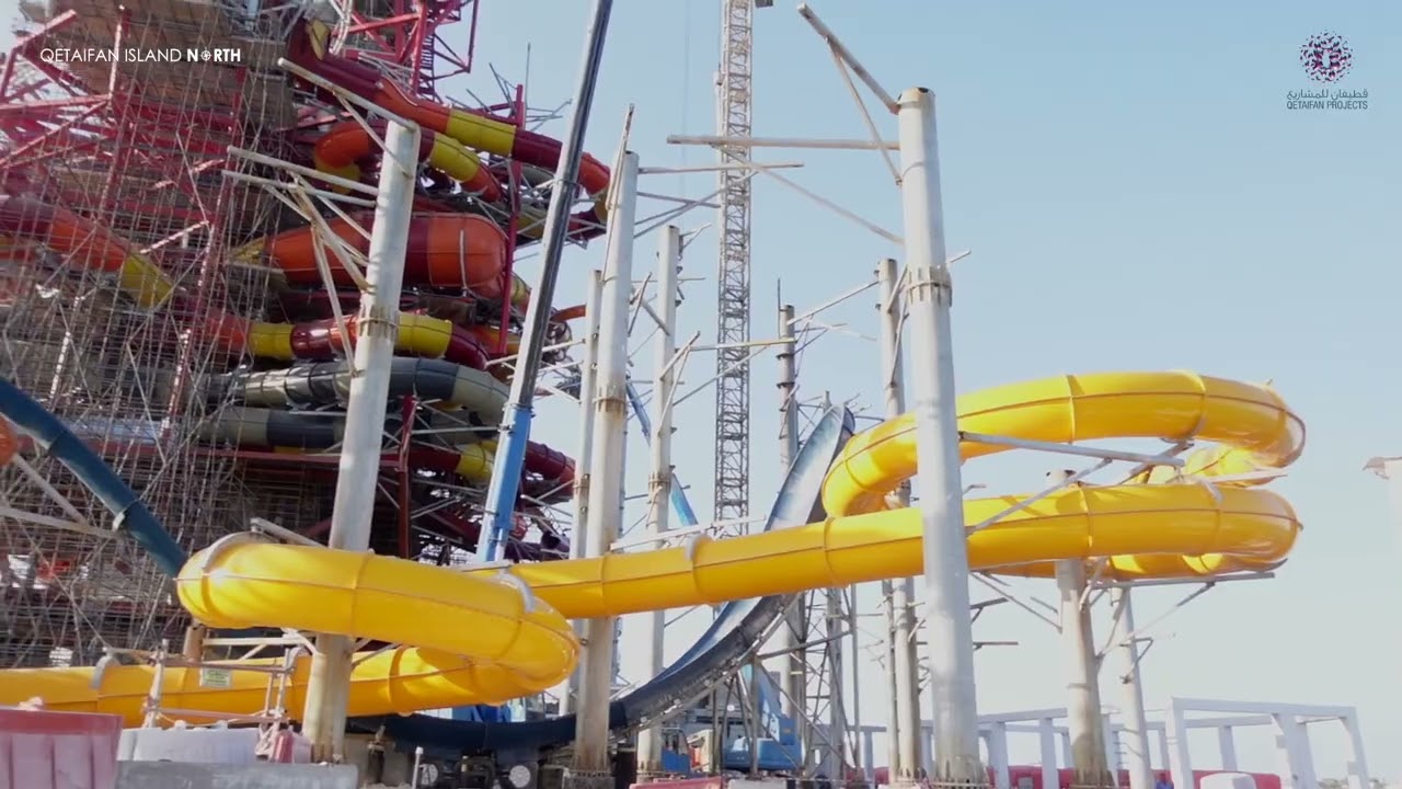 Construction progress - Qetaifan Island North اخر التطورات بموقع الإتشاءات بجزيرة قطيفان الشمالية