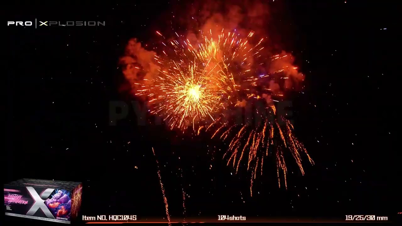 RADIANT DETONATION 104 colpi - HQC104S - Pirotecnica PIROLANDIA