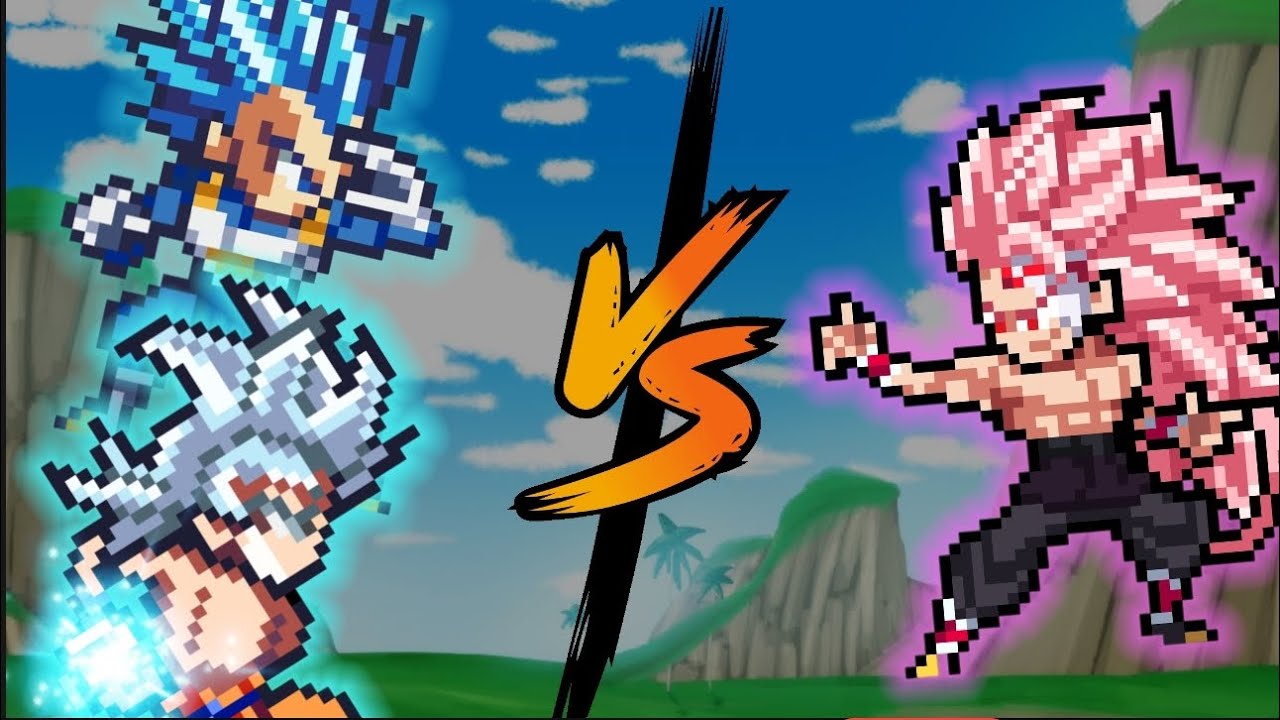 Goku e Vegeta VS Goku Black (sprite animation)