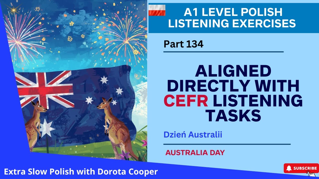 A1-level Polish listening exercises that are aligned directly with the CEFR listening tasks Part134