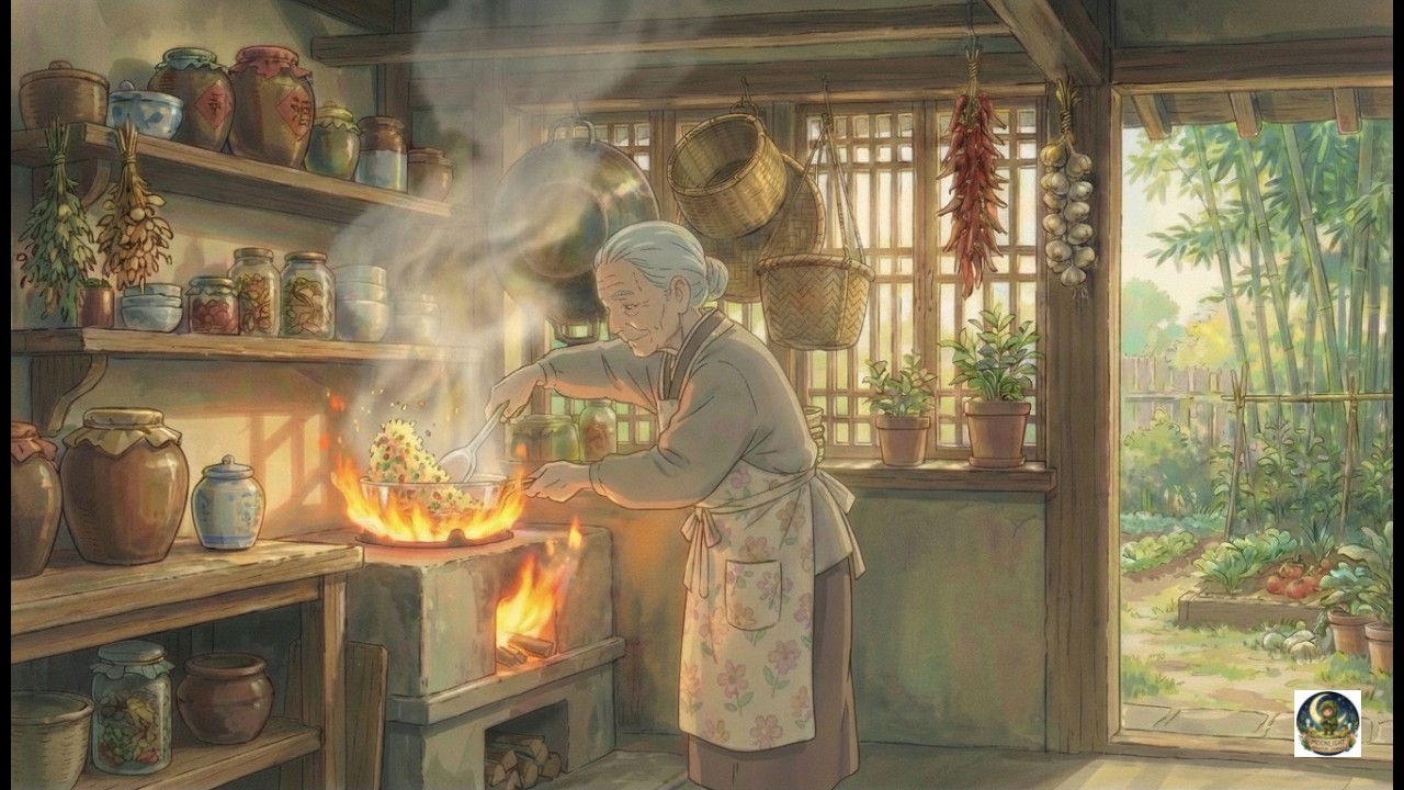 Grandma’s Chinese Village Fried Rice | Slow Life Cooking in village 🍚 #ghiblistylecooking