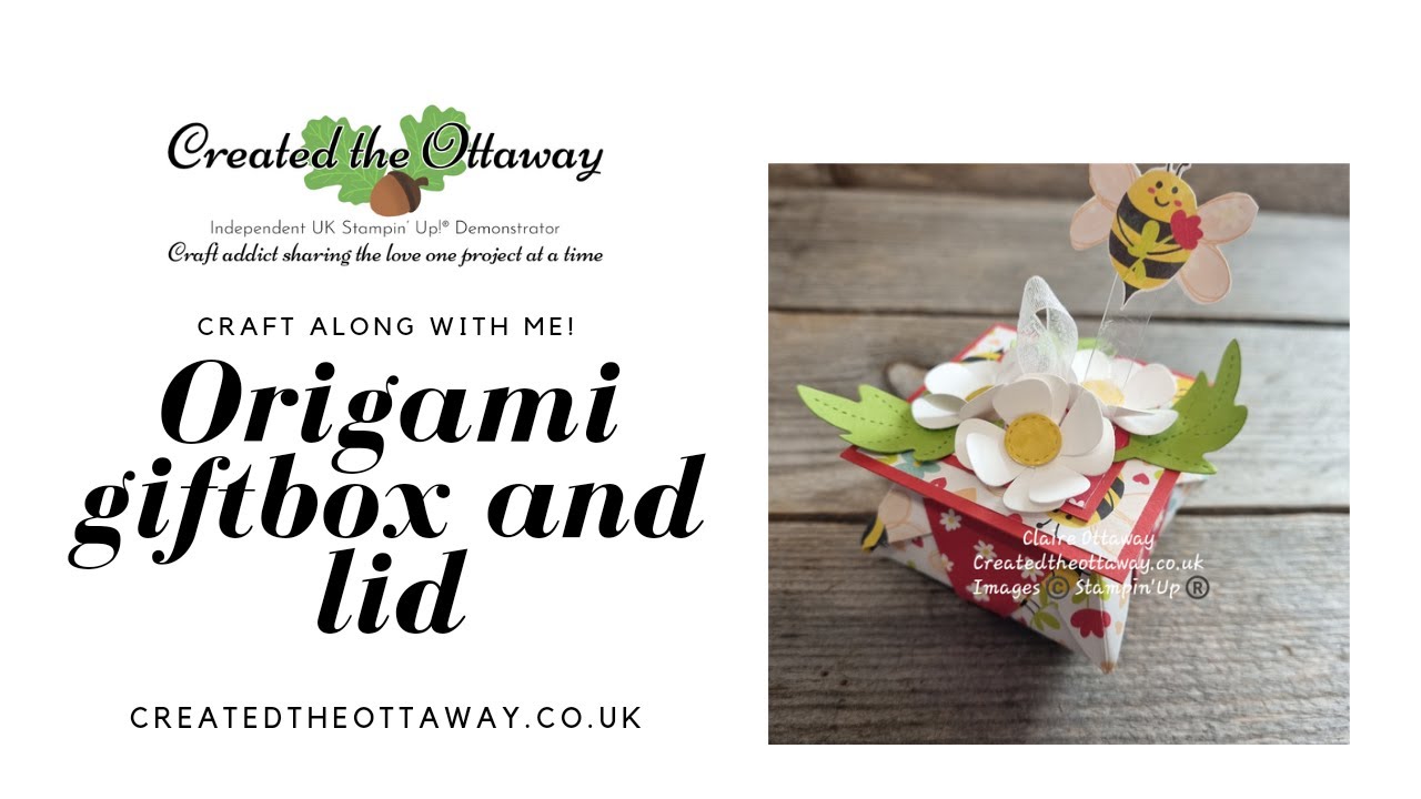 Bee Mine Origami box and lid@Created the Ottaway