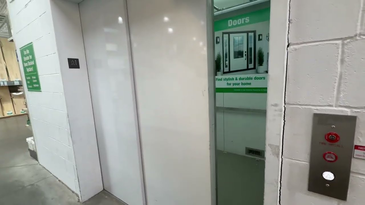Abell hydraulic ￼elevator at Menards in Columbus, OH ￼￼