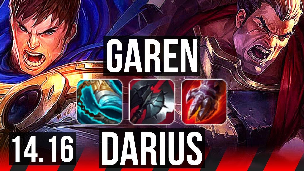 GAREN vs DARIUS (TOP) | 8 solo kills, 11/1/0, Legendary | NA Master | 14.16