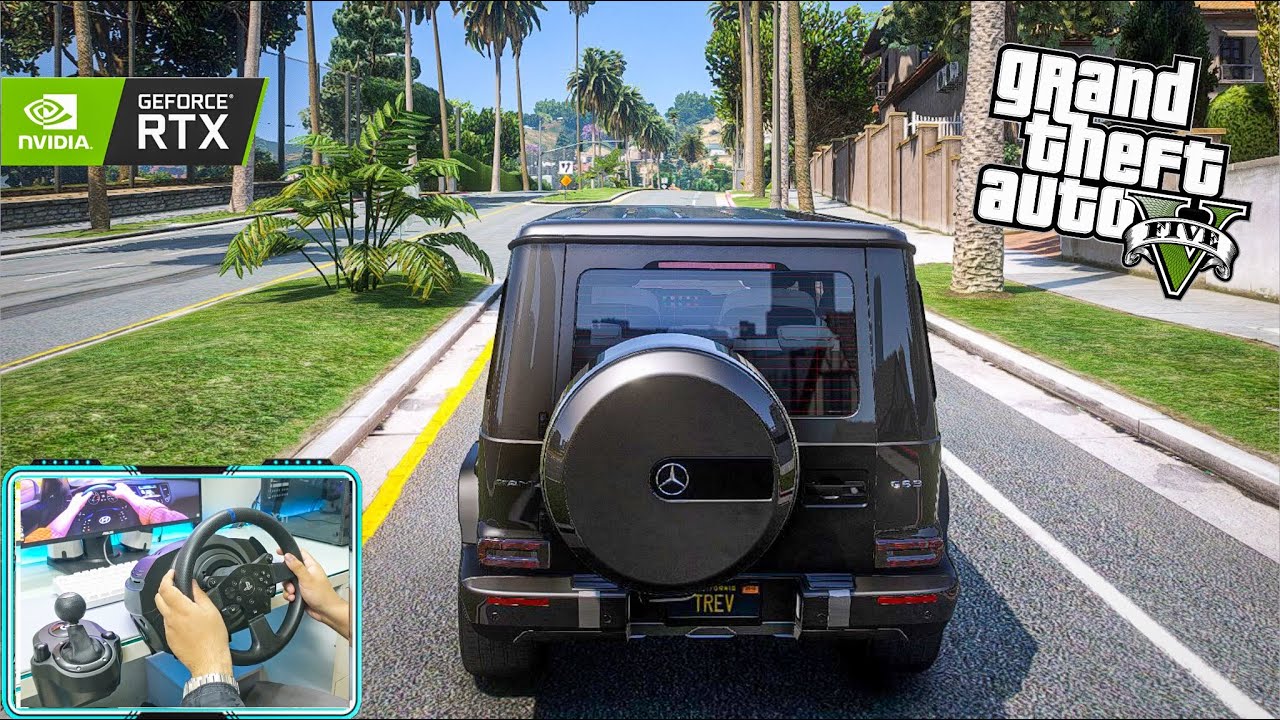 GTA 5 Mercedes Benz G63 G Wagon Driving With Thrustmaster T300 RS