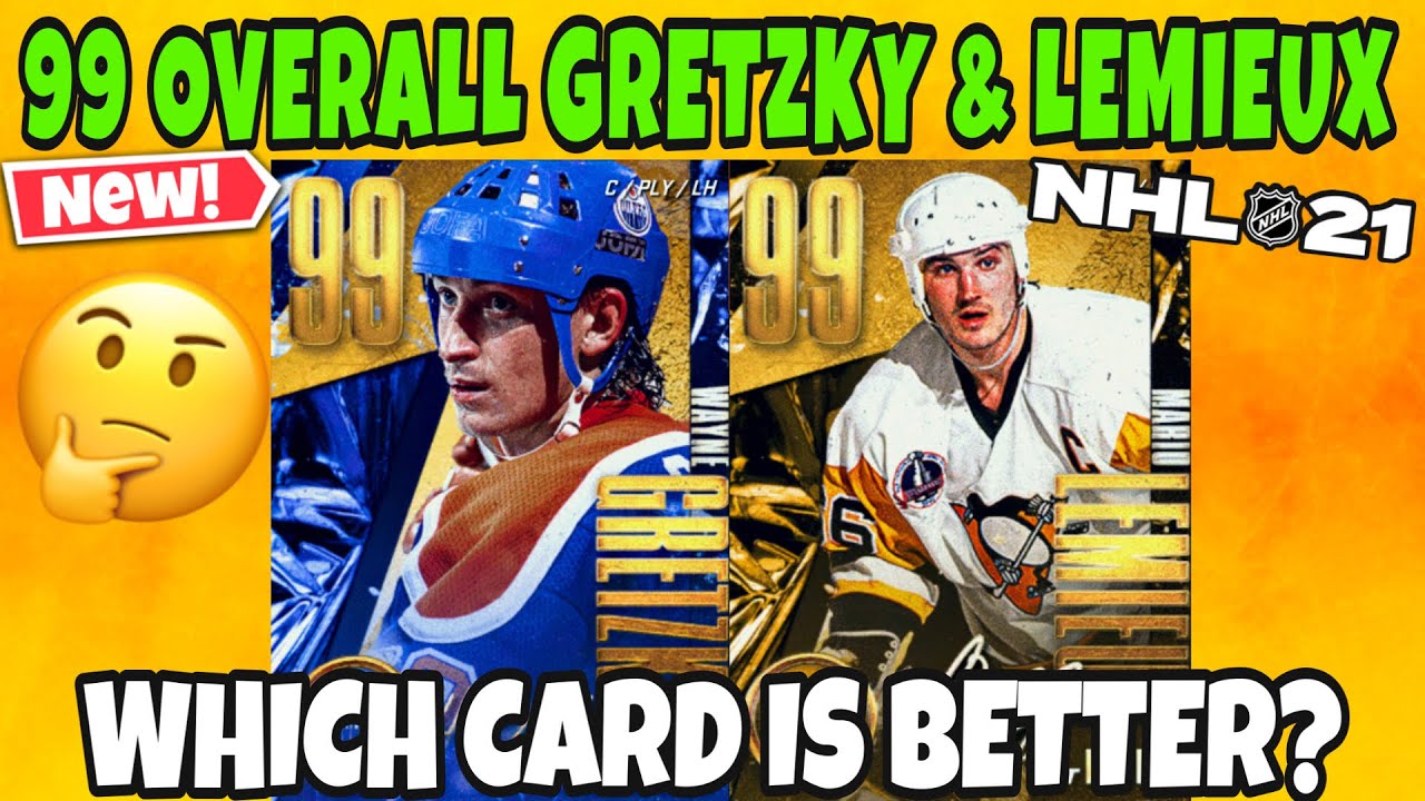 NHL 21 HUT NEW 99 OVERALLS WAYNE GRETZKY & MARIO LEMIEUX CARD BREAKDOWNS!