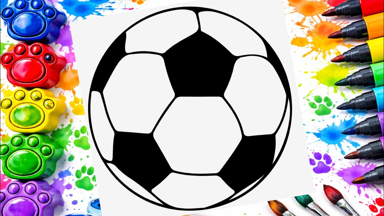 How to Draw a Soccer Ball ⚽ | Easy Step by Step