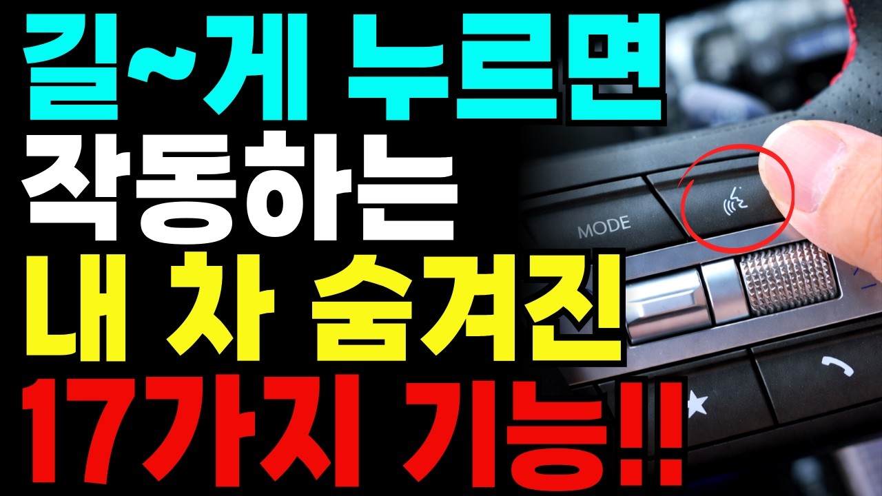 운전자 90% 모르는 자동차 숨겨진 기능 17가지｜이 버튼 길게 누르면 자동으로 됩니다