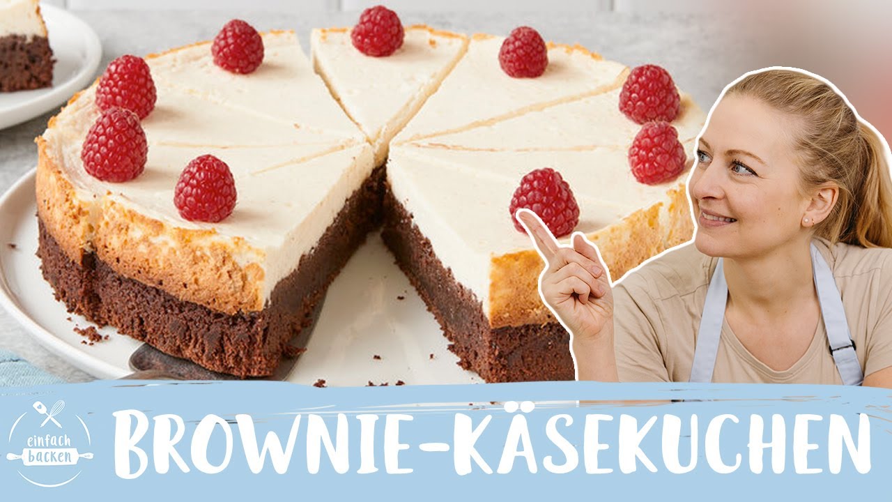 Cheesecake-Brownie | Brownie-Käsekuchen | Käsekuchen mit Brownieboden 😉❤️ I Einfach Backen
