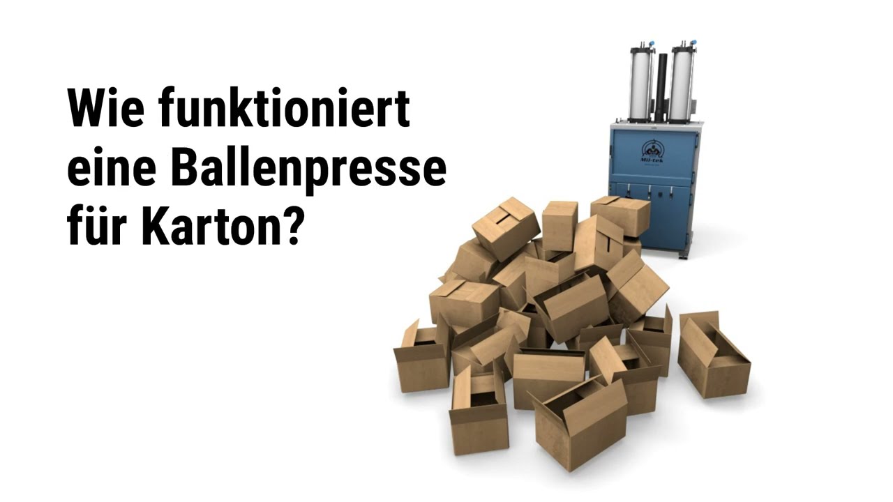 Wie funktioniert eine Ballenpresse f&uuml;r Karton?