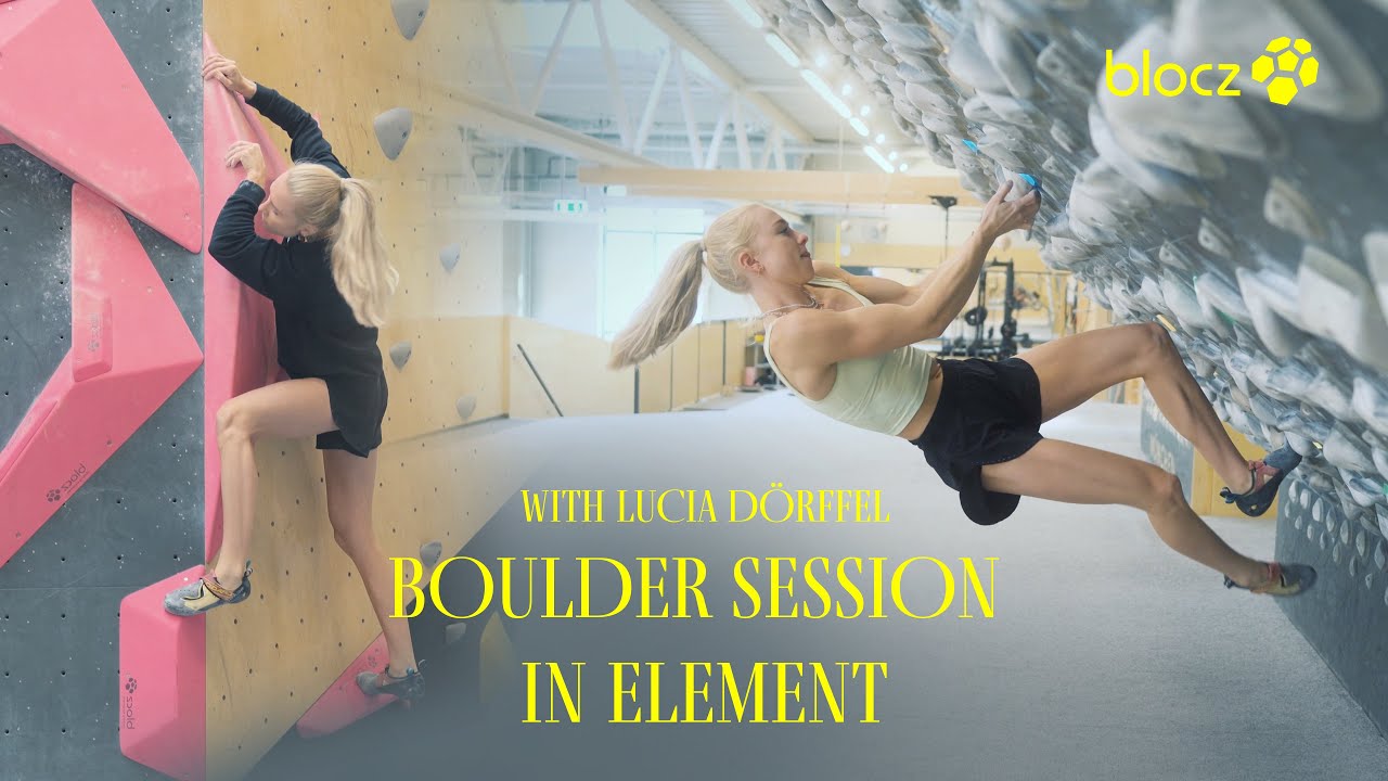 German Champion Lucia Dörffel doing a Climbing Session at Element Boulders Munich