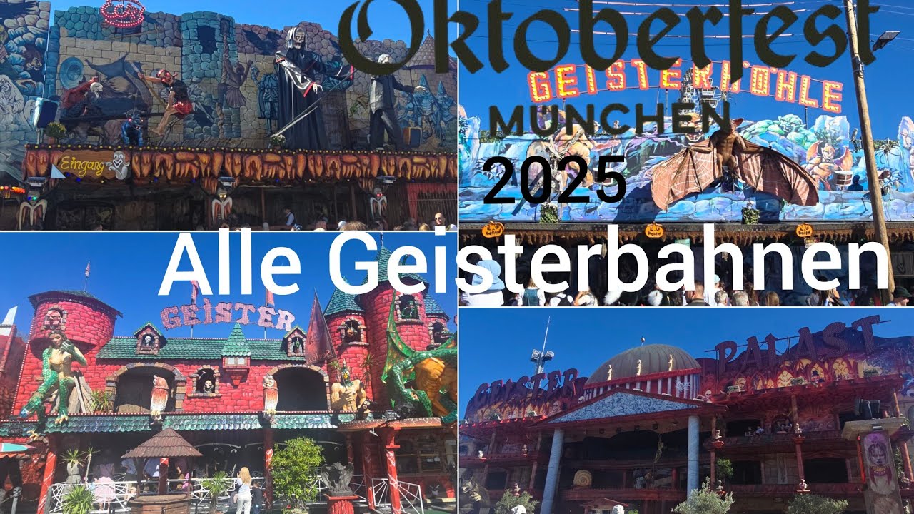 Alle Geisterbahnen auf dem Oktoberfest München #2025