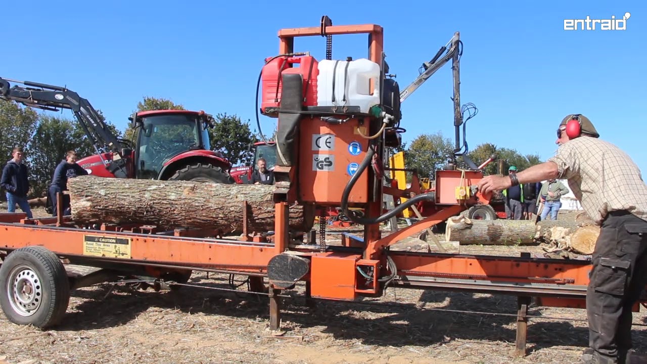 Démonstration d'une scierie mobile Woodmizer