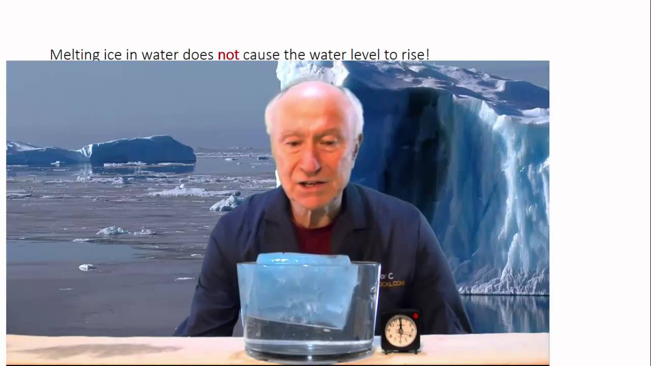 Melting ice in water does not increase the water level