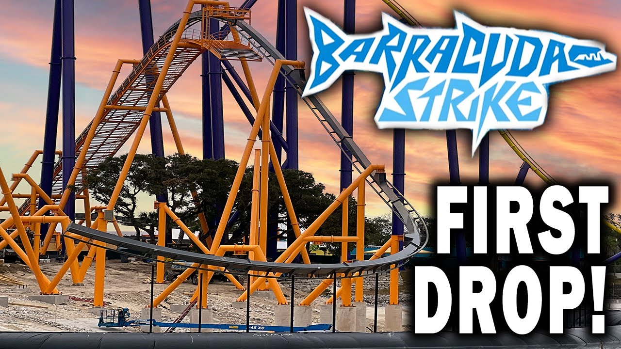 SeaWorld San Antonio Barracuda Strike FIRST DROP COMPLETE Construction Update 11-28-2025