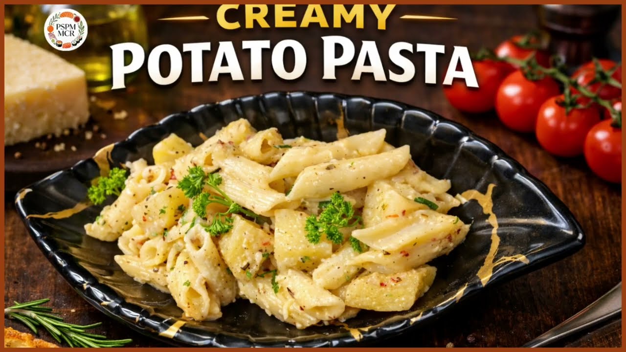 Creamy potato pasta 👌# creamy pasta😊😊