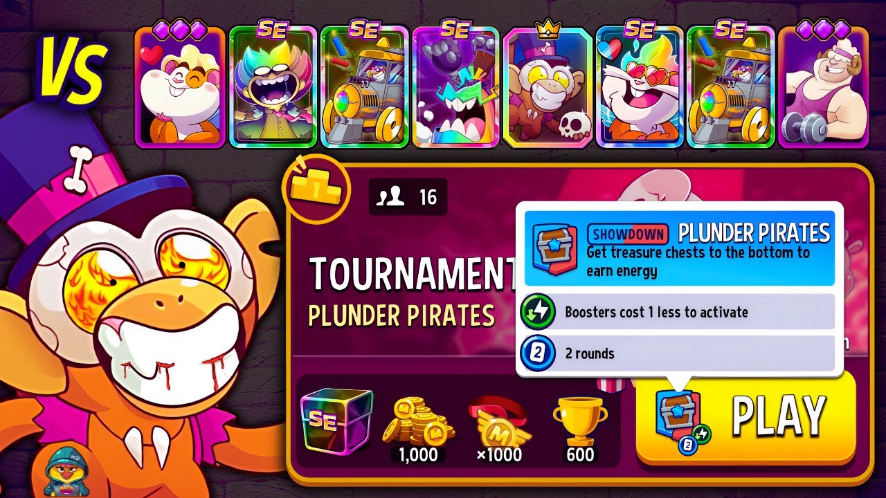 LEGENDARY MONKEY SMASHING SCULLS on PLUNDER PIRATES x2 TOURNAMENT🔥