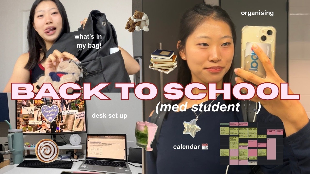 1st year MED STUDENT 🩺 prepares for back to school | what's in my bag, standing desk, organising