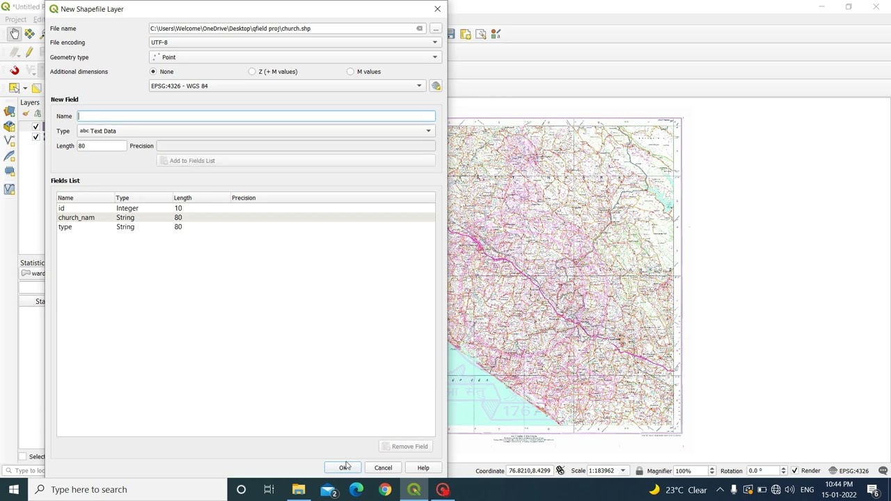 How to merge QGIS project with QField app | How to create new shapefile layer in QGIS