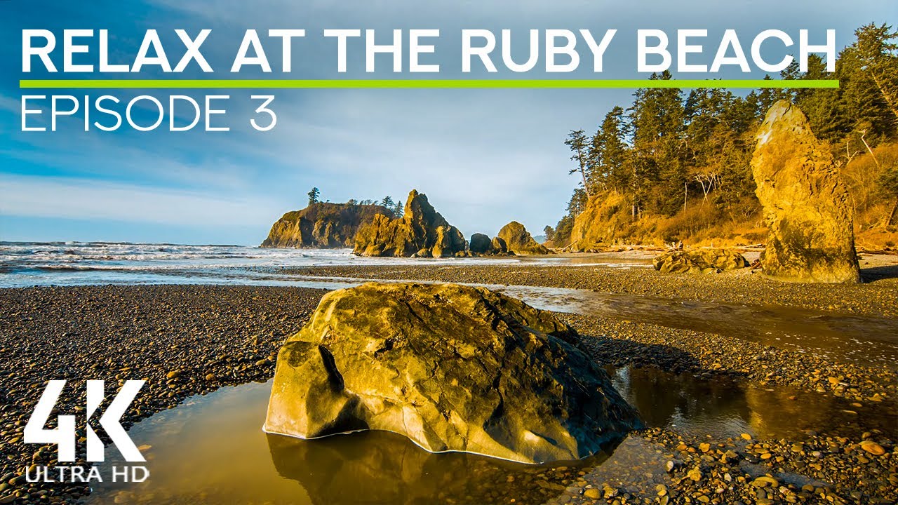 8 HRS Ocean Beach Ambience - Soothing Ocean Waves Sound for Stress Relief - Relax at Ruby Beach - #3