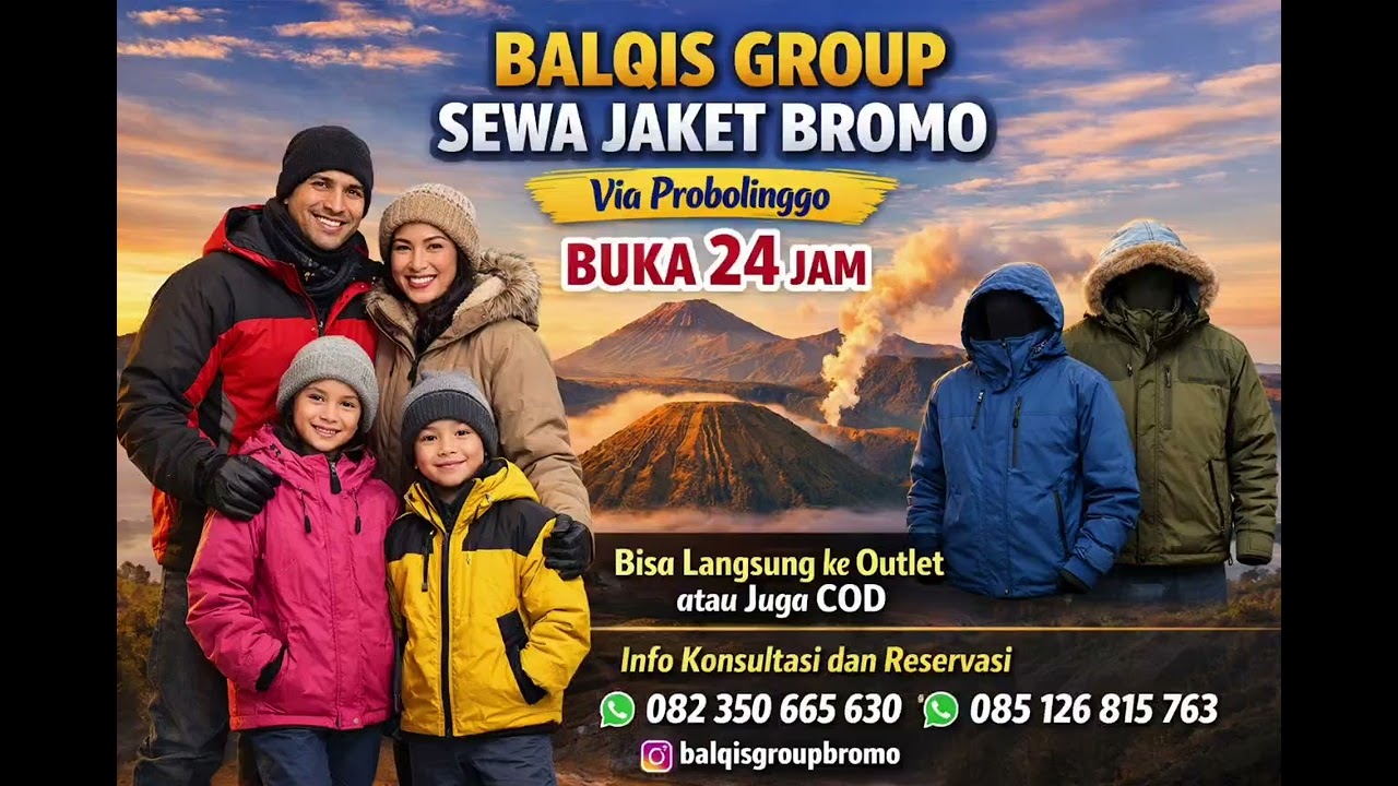 Sewa Jaket Bromo Terdekat & Terpercaya | Cocok untuk Sunrise Tour I VIA PROBOLINGGO I BUKA 24 JAM