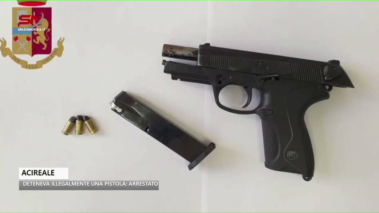 Acireale, deteneva illegalmente una pistola con relativo munizionamento: arrestato un 37enne