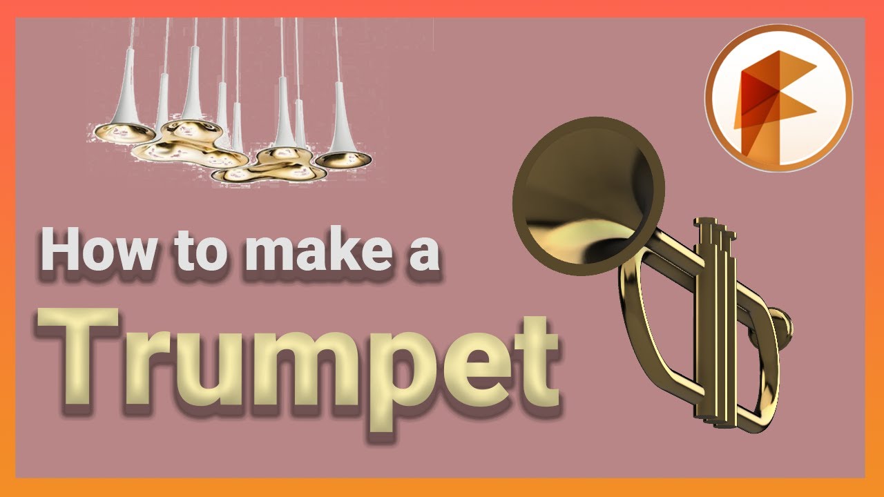 Fusion 360 | How to make a Trumpet in computer | Trumpet Modeling | 퓨전360 트럼펫 모델링