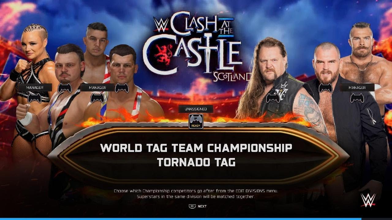 WWE 2K25 Creed Brothers Vs Gallus for World Tag Team Championship - Clash At the Castle
