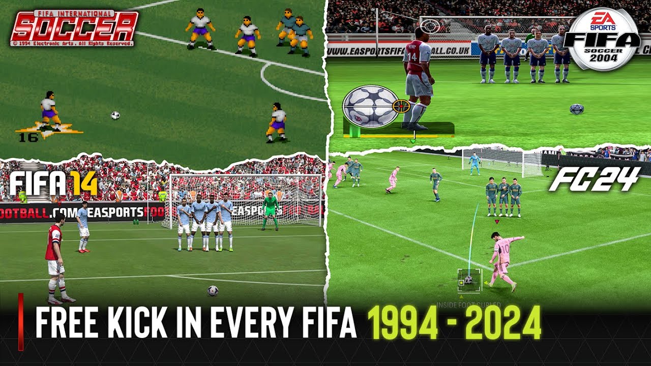 Free Kick In Every FIFA | 1994 - 2024 |