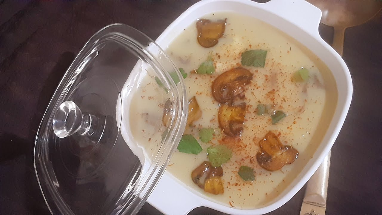 Soupe de pomme de terre aux champignons. Un délice ! شربة البطاطس بالفطر، لذيدة وإقتصادية