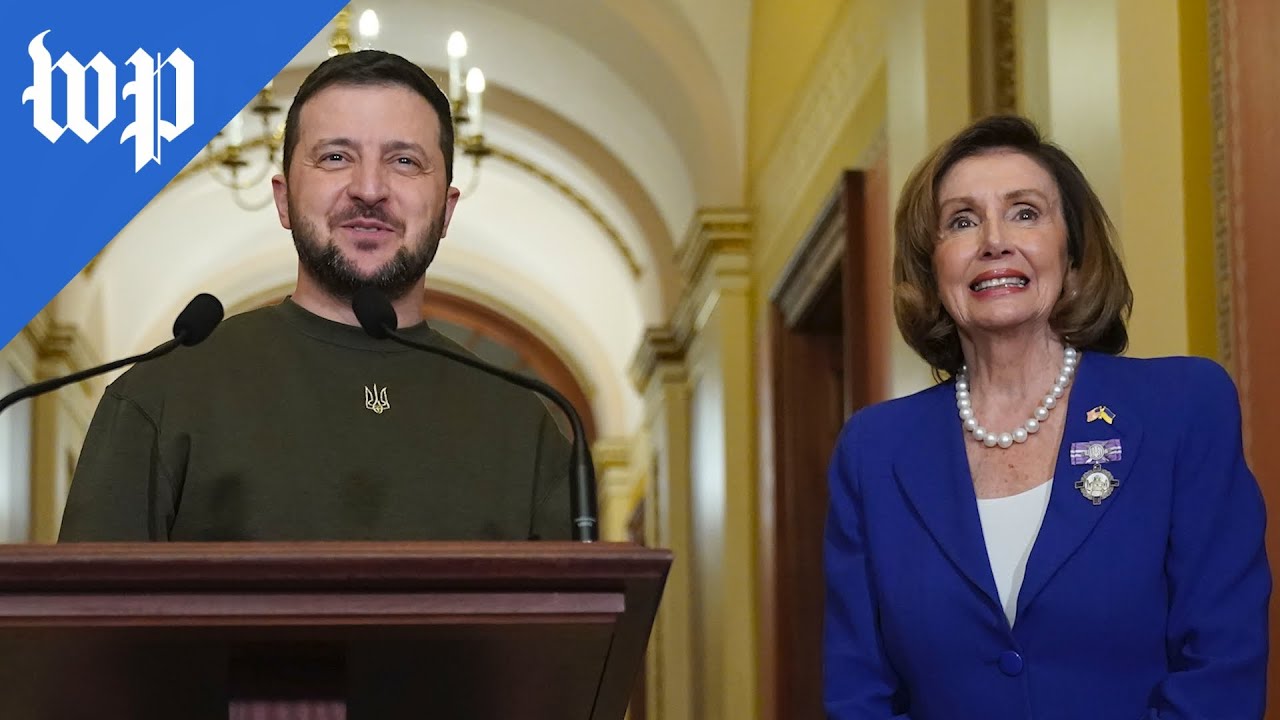 Pelosi welcomes Zelensky before address to Congress