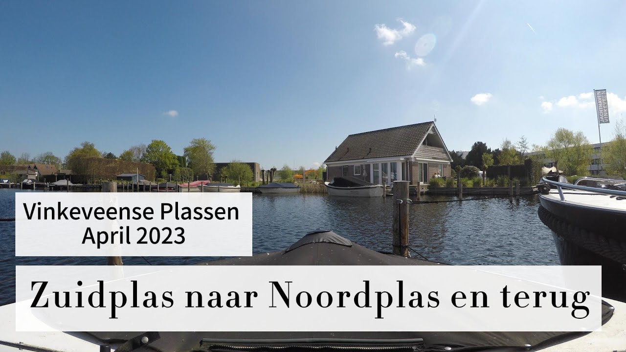 Boating on a Dutch lake, Vinkeveense plassen, spring 2023.