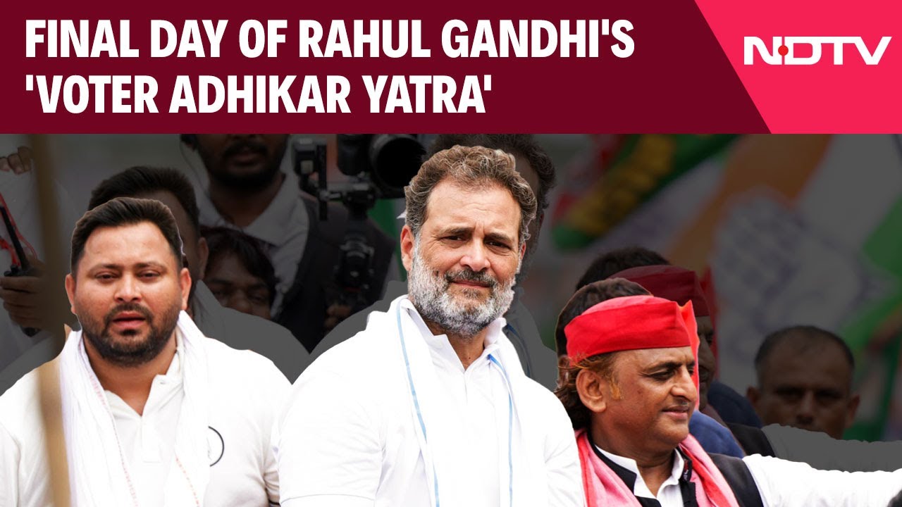 Rahul Gandhi Bihar Rally | Congress Concludes 1,300 Km 'Voter Adhikar Yatra' In Patna Today