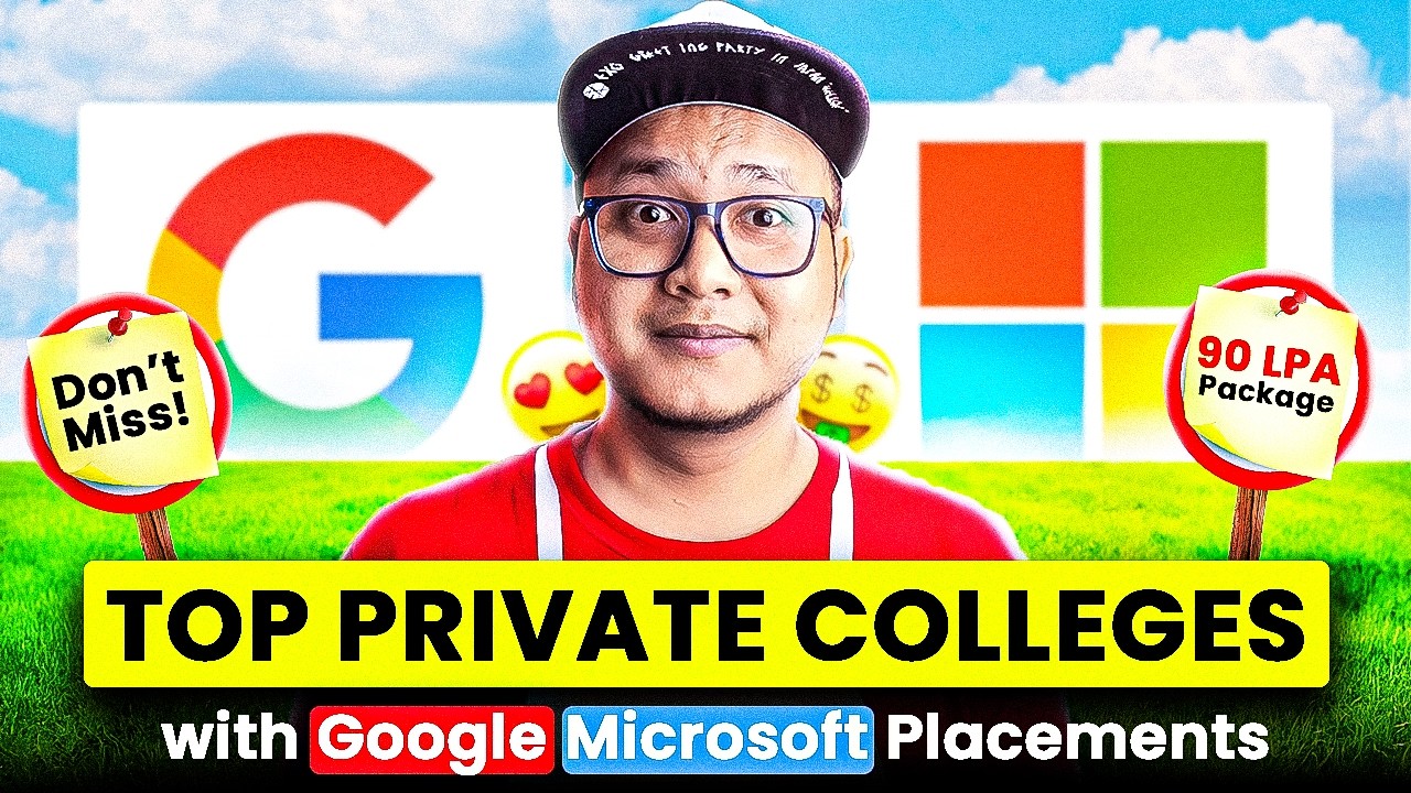 Top Private Colleges with Google & Microsoft Placements 😱 | 90 LPA Packages Revealed! 🔥