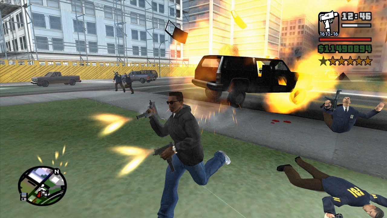 GTA San Andreas 6 Stars Wanted Level Rampage San Fierro + Epic Police Chase Escape