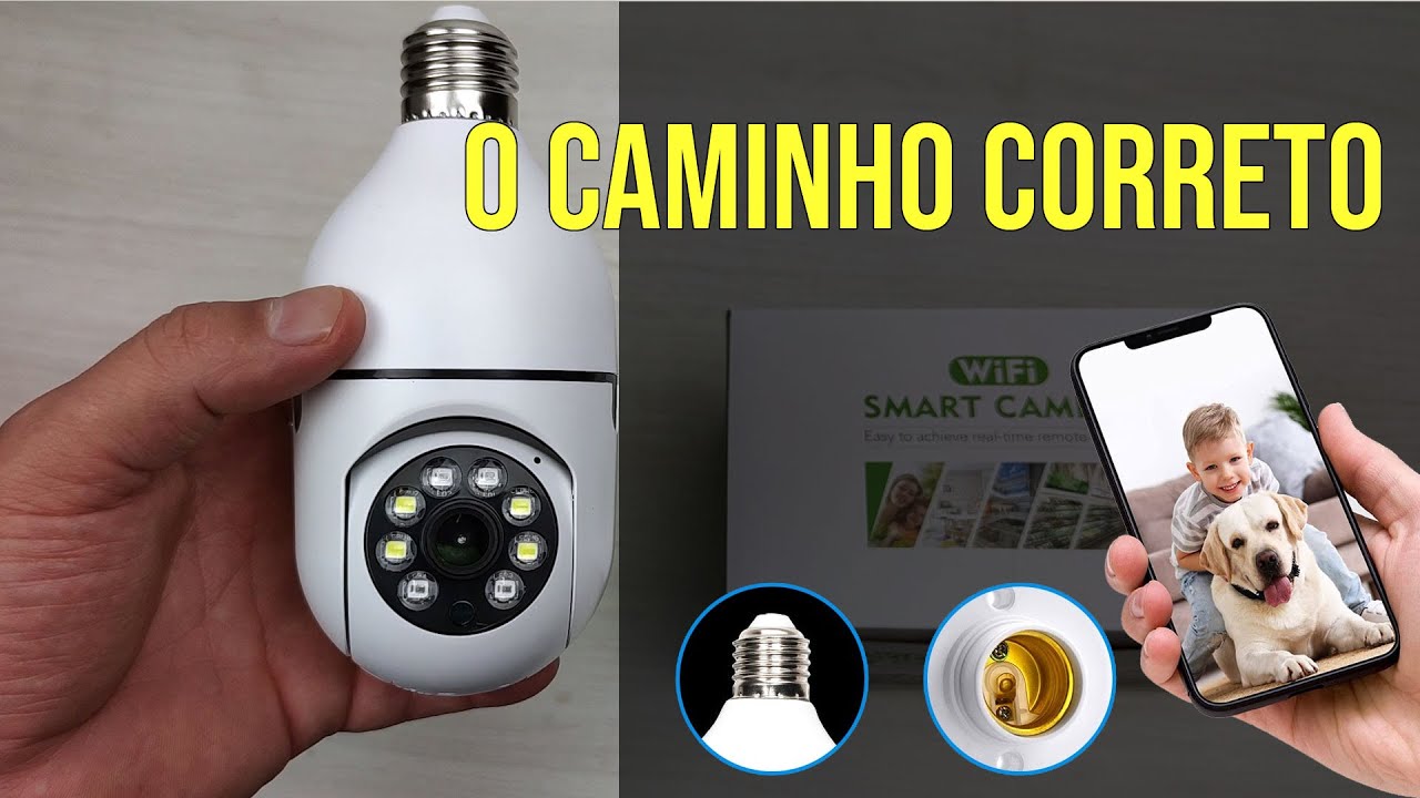 Como instalar configurar câmera ip Wi-fi lâmpada Yoosee 2022