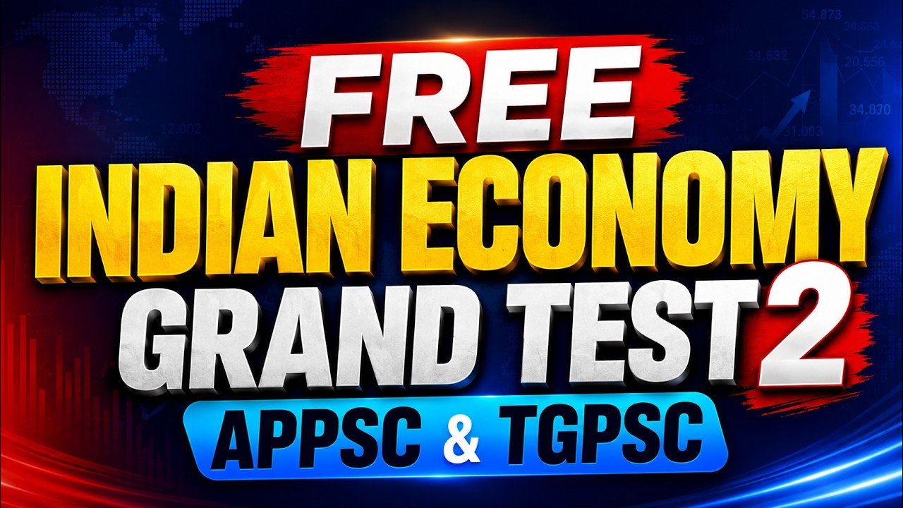 FREE Indian Economy Grand Test 2026 | TM & EM | APPSC Group 2 | TGPSC Group 2 | Economy Mock Test