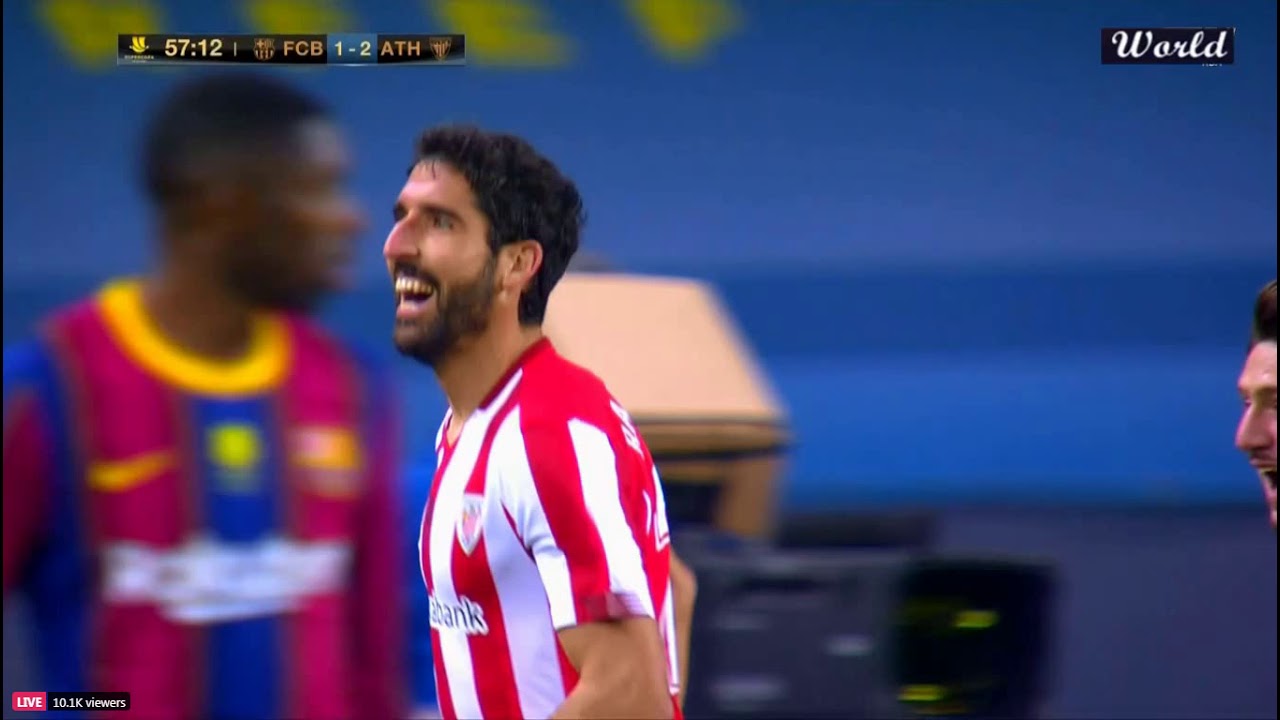 Raul Garcia offside GOAL vs Barcelona - Athletic Bilbao vs Barcelona | SUPER CUP FINAL 17/01/2021