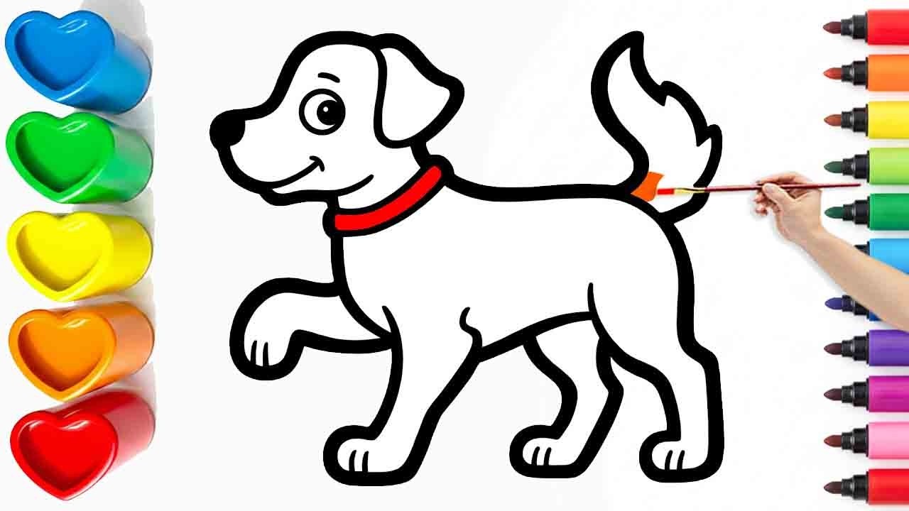 🐶 Drawing and Coloring a Cute Dog | Easy Step By Step Tutorial #34