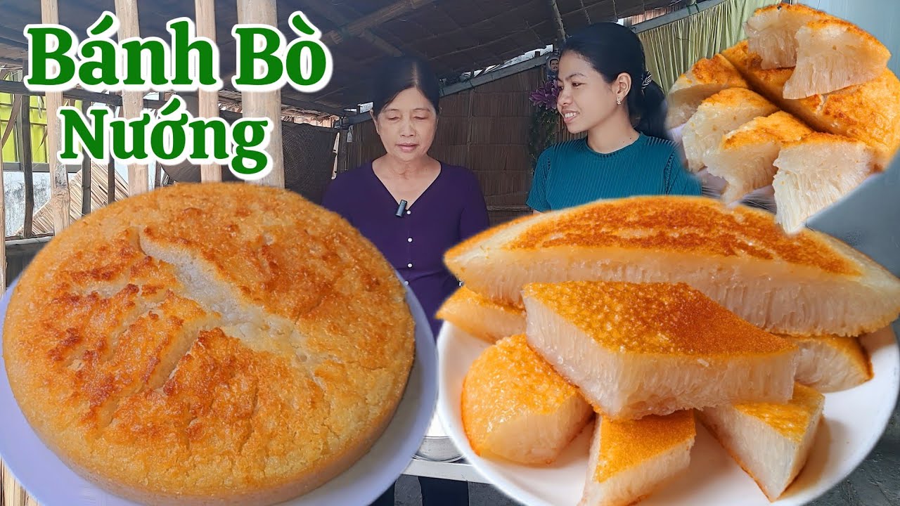 Làm Bánh Bò Nướng rễ tre bằng chảo và lò nướng rất dễ