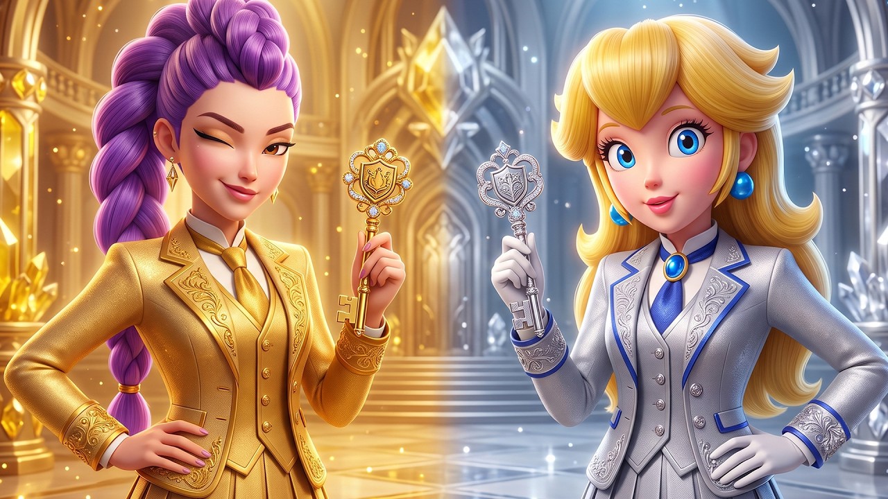 Silver vs Golden Academy (Students Rumi & Peach) | Animated Music Video Croco Beat