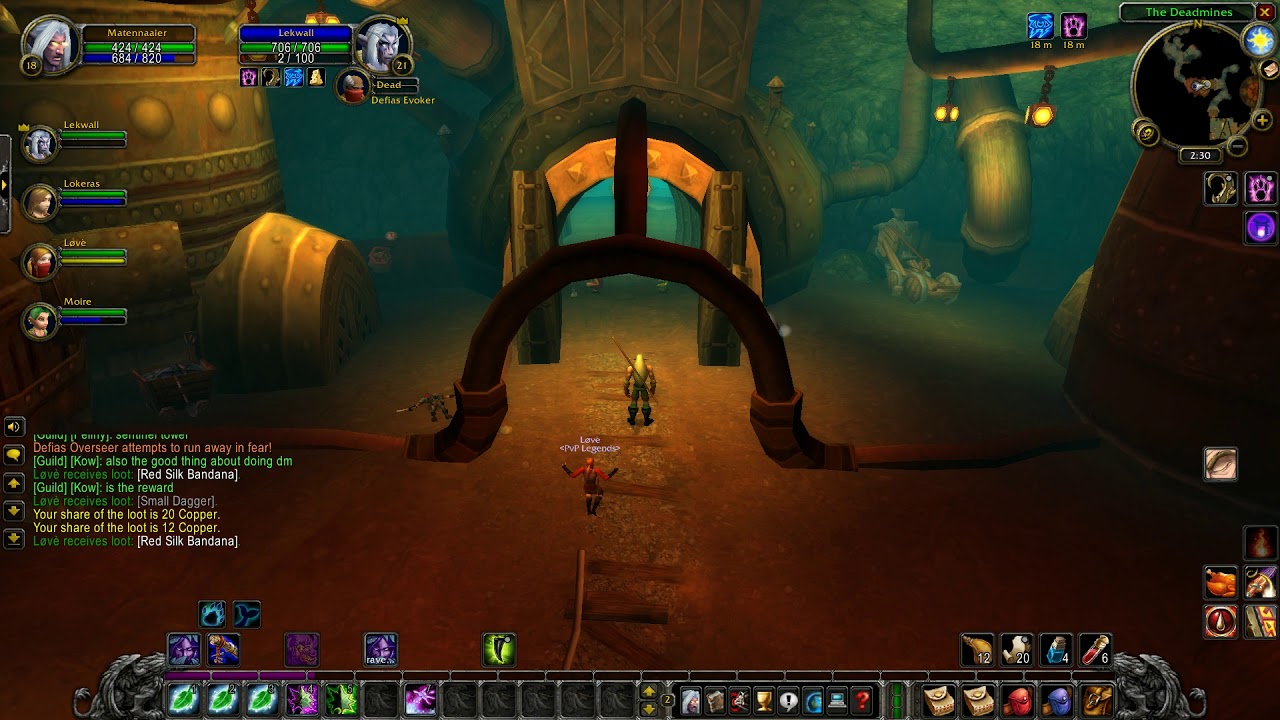 World Of Warcraft Classic Deadmines Full run (Druid gameplay)