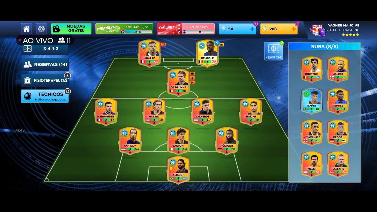 SEJA BEM VINDO A LIVE DE DLS 26 SEXTOU! ⚽🏃🏻😎
