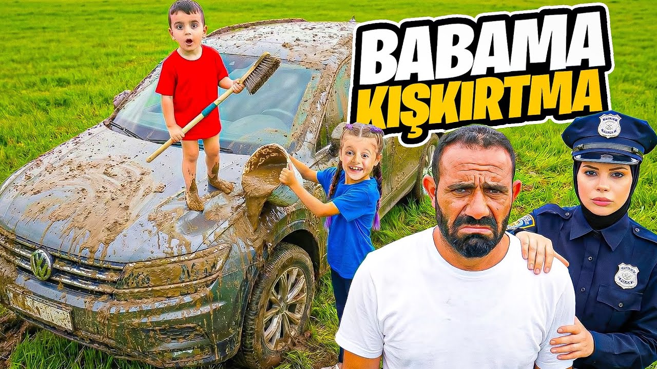BABAMA DEV KIŞKIRTMA YAPTIK POYRAZ ELİF ARABAYI ÇAMURLA KAPLADI!!